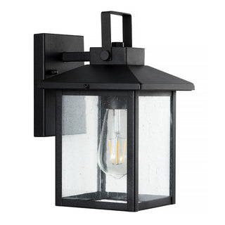 Donald 6.75" Iron/Seeded Glass Rustic Traditional Lantern LED Outdoor Lantern