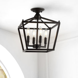 Flergo Iron Modern Farmhouse LED Flush Mount