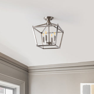 Flergo Iron Modern Farmhouse LED Flush Mount