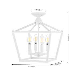 Flergo Iron Modern Farmhouse LED Flush Mount