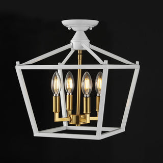 Flergo Iron Modern Farmhouse LED Flush Mount