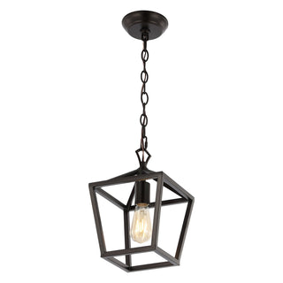 Pagoda 8" Vintage Farmhouse Iron Chain Pagoda LED Pendant