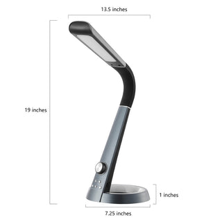 Burton 19" Aluminum Contemporary Minimalist Adjustable Head Dimmable USB Charging LED Task Lamp