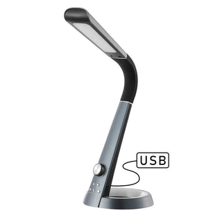 Burton 19" Aluminum Contemporary Minimalist Adjustable Head Dimmable USB Charging LED Task Lamp