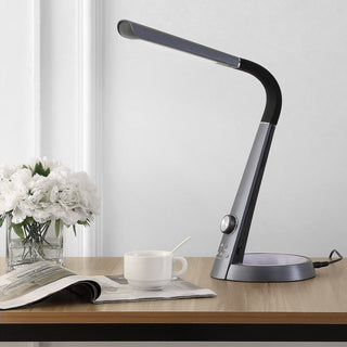 Burton 19" Aluminum Contemporary Minimalist Adjustable Head Dimmable USB Charging LED Task Lamp