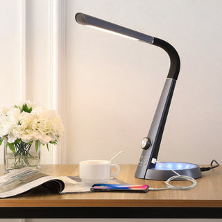 Burton 19" Aluminum Contemporary Minimalist Adjustable Head Dimmable USB Charging LED Task Lamp