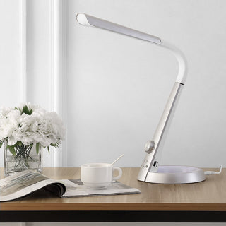 Burton 19" Aluminum Contemporary Minimalist Adjustable Head Dimmable USB Charging LED Task Lamp