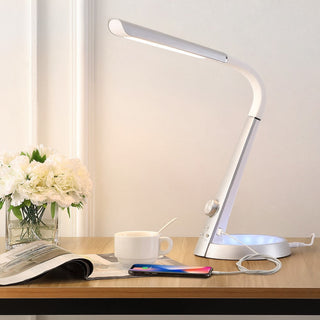 Burton 19" Aluminum Contemporary Minimalist Adjustable Head Dimmable USB Charging LED Task Lamp