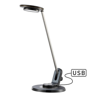 Pena 18.5" Aluminum Contemporary Minimalist Adjustable Dimmable USB Charging LED Task Lamp