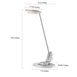 Pena 18.5" Aluminum Contemporary Minimalist Adjustable Dimmable USB Charging LED Task Lamp