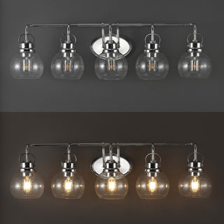 Winston Metal/ Bubbled Glass Vanity Light