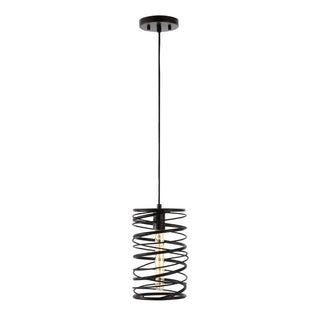 Spiral 7.25" Modern Contemporary Iron Spiral LED Pendant