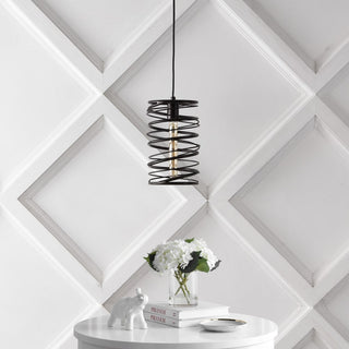 Spiral 7.25" Modern Contemporary Iron Spiral LED Pendant