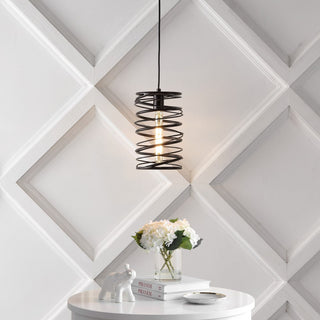 Spiral 7.25" Modern Contemporary Iron Spiral LED Pendant