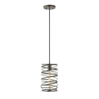 Spiral 7.25" Modern Contemporary Iron Spiral LED Pendant