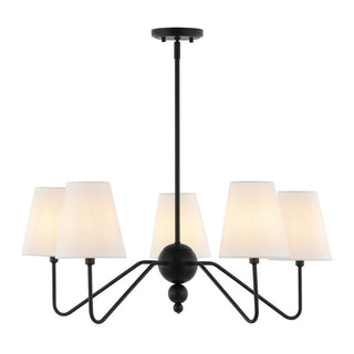 Patina 32" 5-Light Classic Minimalist Iron Inverted Gourd LED Chandelier