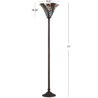 Leonardo Tiffany-Style 71" Torchiere LED Floor Lamp