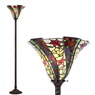 Leonardo Tiffany-Style 71" Torchiere LED Floor Lamp