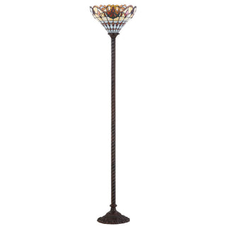 Kayla Tiffany-Style 70" Torchiere LED Floor Lamp