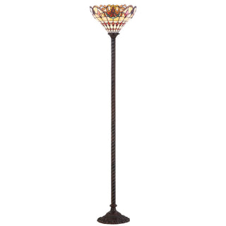 Kayla Tiffany-Style 70" Torchiere LED Floor Lamp