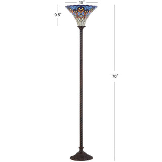 Bethany Tiffany-Style 70" Torchiere LED Floor Lamp