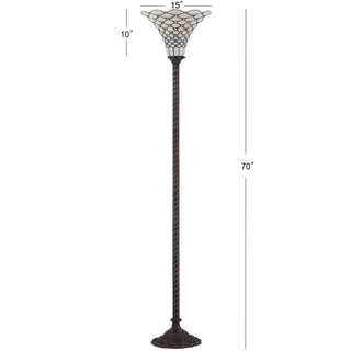 Santiago Tiffany-Style 70" Torchiere LED Floor Lamp