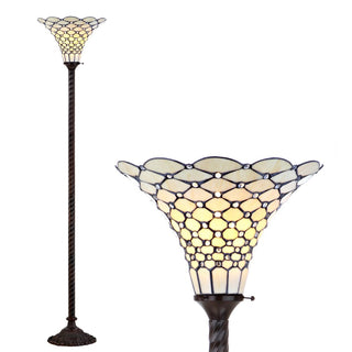 Santiago Tiffany-Style 70" Torchiere LED Floor Lamp