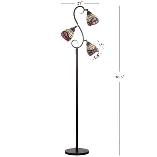 Damian Tiffany-Style 70.5" Multi-Light LED Floor Lamp