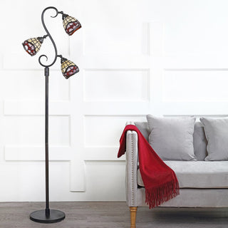 Damian Tiffany-Style 70.5" Multi-Light LED Floor Lamp