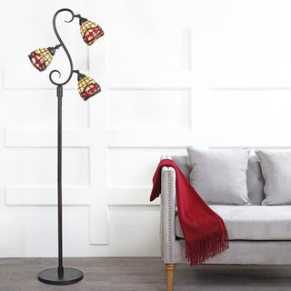 Damian Tiffany-Style 70.5" Multi-Light LED Floor Lamp