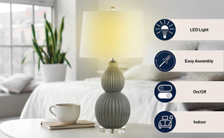 Myles 28.25" Ceramic LED Table Lamp