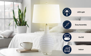 Shelby 29.5" Ceramic LED Table Lamp