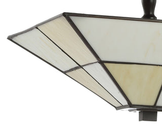 Tulip 15.7" Tiffany-Style Glass/Metal LED Semi-Flush Mount