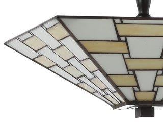 Wisteria 15.7" Tiffany-Style Glass/Metal LED Semi-Flush Mount