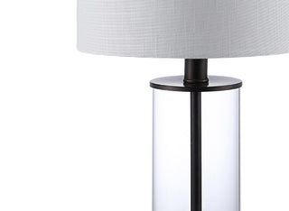 Eprif 21" Glass Modern Contemporary USB Charging LED Table Lamp, Set of 2