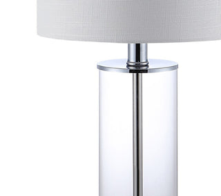 Eprif 21" Glass Modern Contemporary USB Charging LED Table Lamp, Set of 2