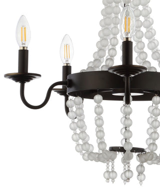 Dennis 5-Light 21.5" Acrylic Beaded LED Chandelier