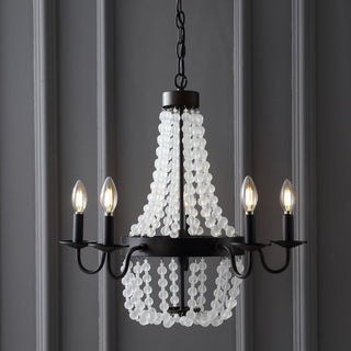 Dennis 5-Light 21.5" Acrylic Beaded LED Chandelier