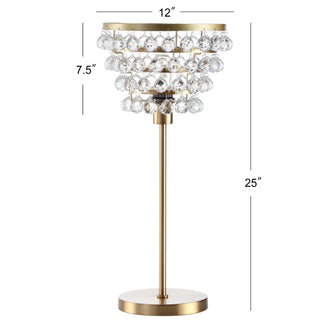 Angelina 25" Crystal/Metal Table Lamp