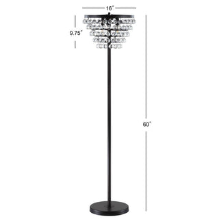 Dallas 60" Crystal/Metal LED Floor Lamp