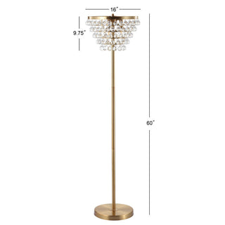 Dallas 60" Crystal/Metal LED Floor Lamp