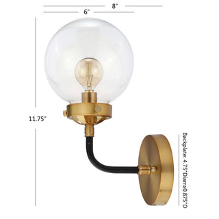 Iris Brass Vanity Industrial Wall Sconce