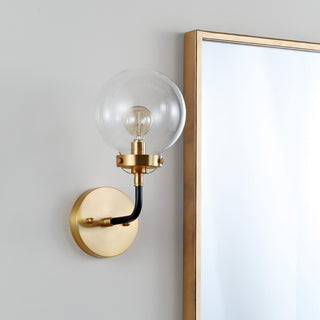 Iris Brass Vanity Industrial Wall Sconce