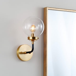 Iris Brass Vanity Industrial Wall Sconce