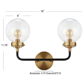 Iris Brass Vanity Industrial Wall Sconce