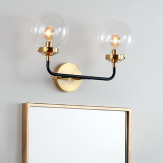 Iris Brass Vanity Industrial Wall Sconce