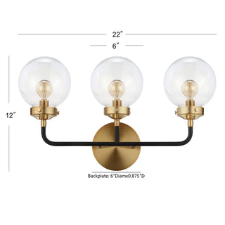 Iris Brass Vanity Industrial Wall Sconce