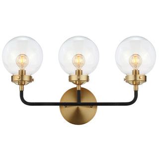 Iris Brass Vanity Industrial Wall Sconce