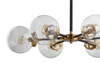 Lantana 6-Light 28" Brass Cluster Pendant