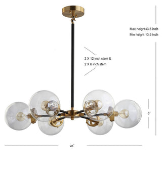 Lantana 6-Light 28" Brass Cluster Pendant